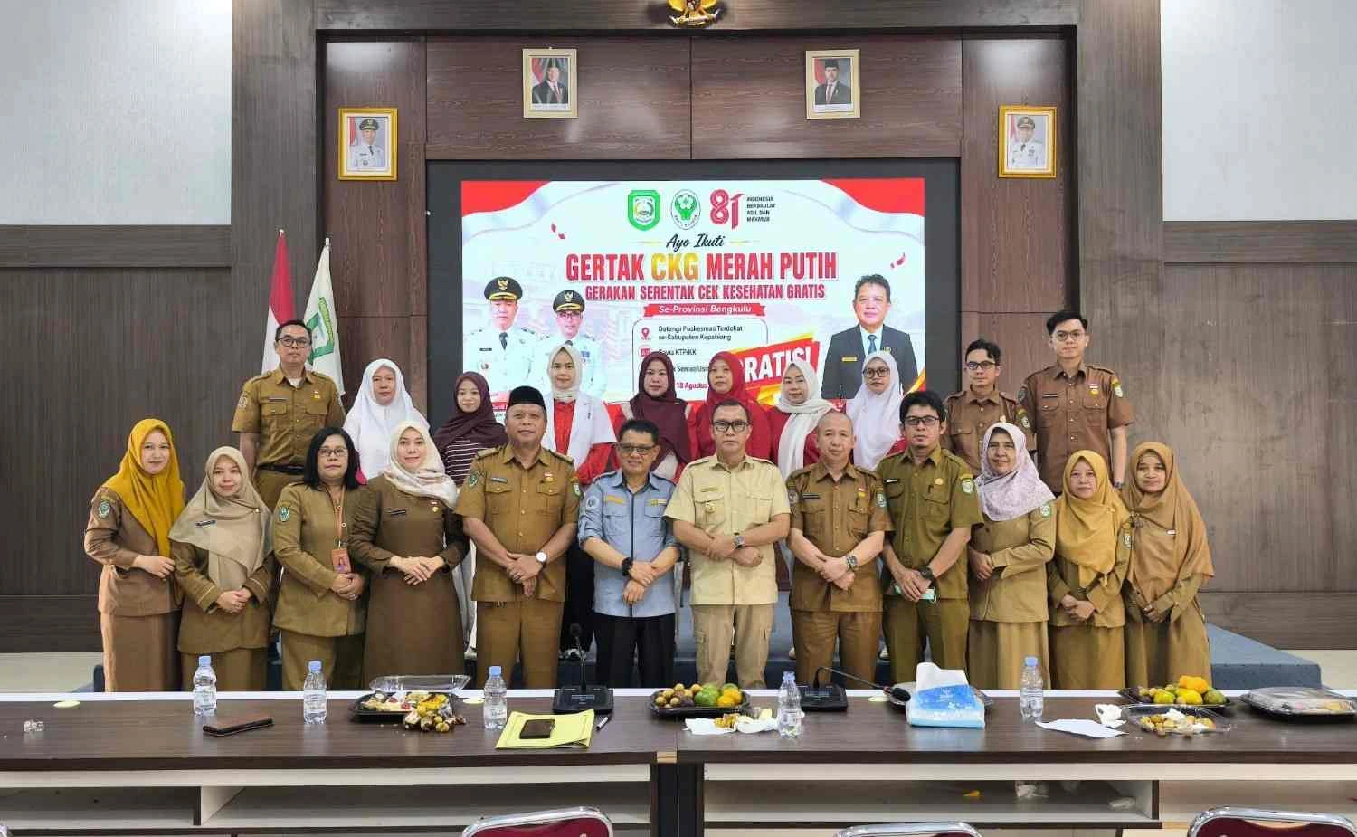 Pemkab Kepahiang Dukung Pencanangan GERTAK CKG Merah Putih