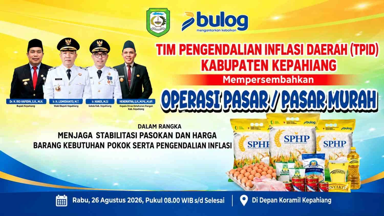 Pemkab Kepahiang dan Bulog Gelar Operasi Pasar, Jaga Stabilitas Harga Bapokting